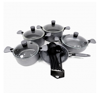 Cookware set Glass 15PSC BL