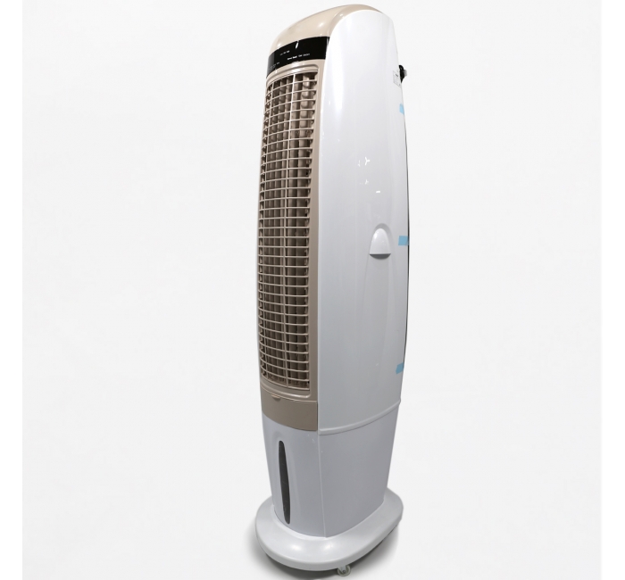 Beige vertical cooling fan